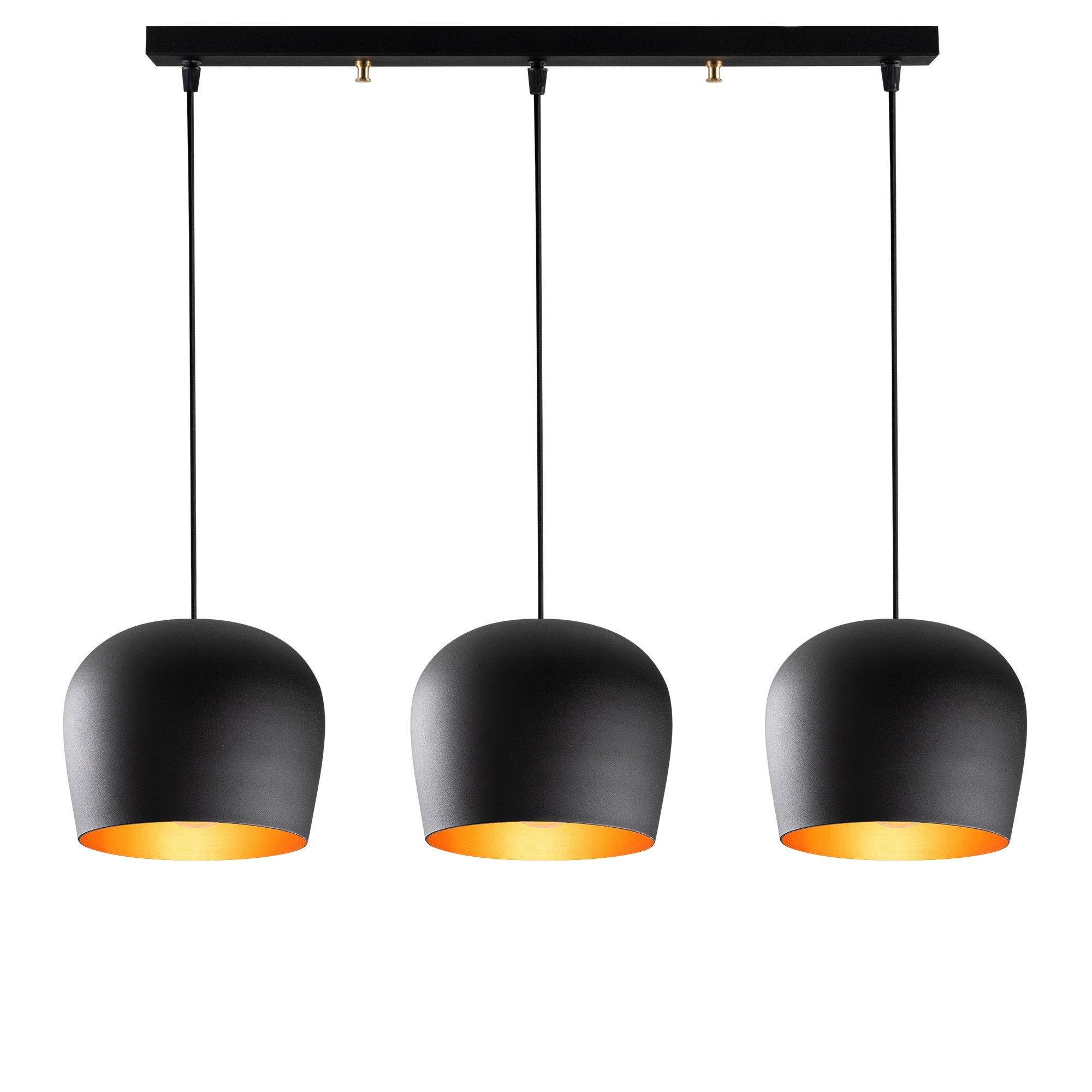 Suspension LED 'Maninghem' Noir 3 x E27
