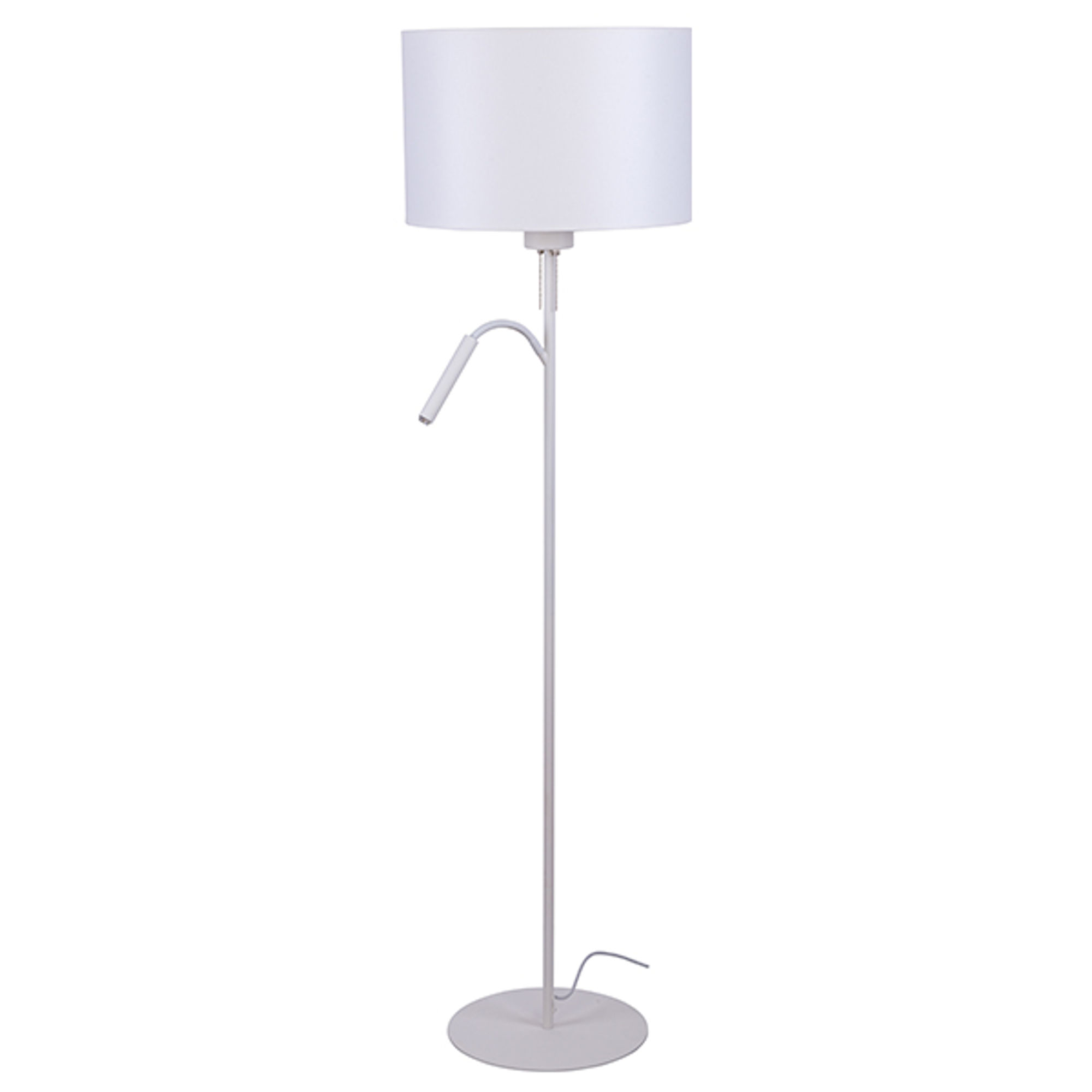 Lampadaire LED 'Vimy' Blanc 1 xE27+1x G9 Sans Ampoule
