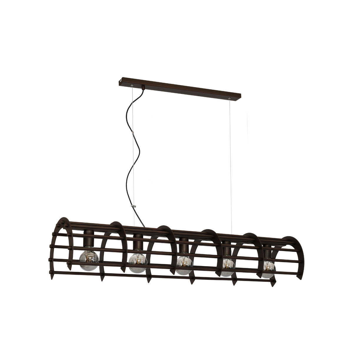 Suspension LED 'Bonsmoulins' 5 xE27 Métal Sans Ampoule