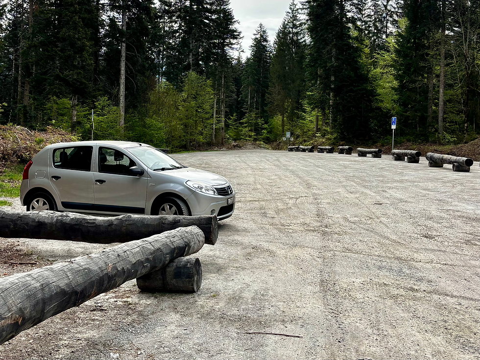 Parkplatz Nr. 5, nahe dem Crestasee.