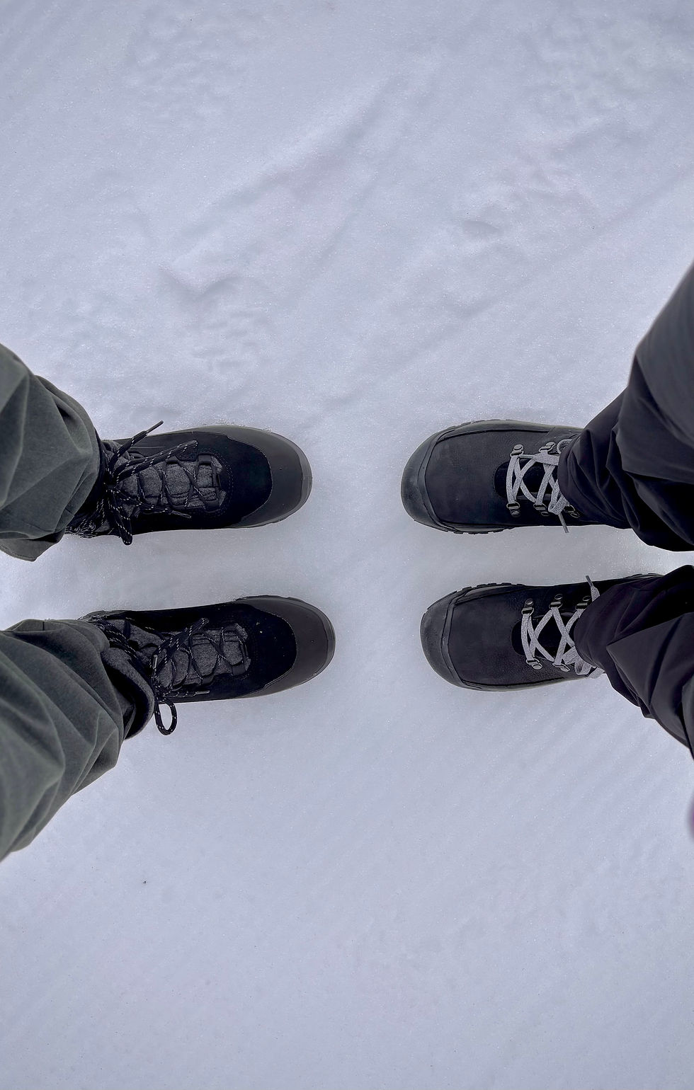Griffige und warme Winterschuhe taten gute Dienste, denn teils war der Weg vereist und nachmittags wurde der Schnee schwer und sulzig,