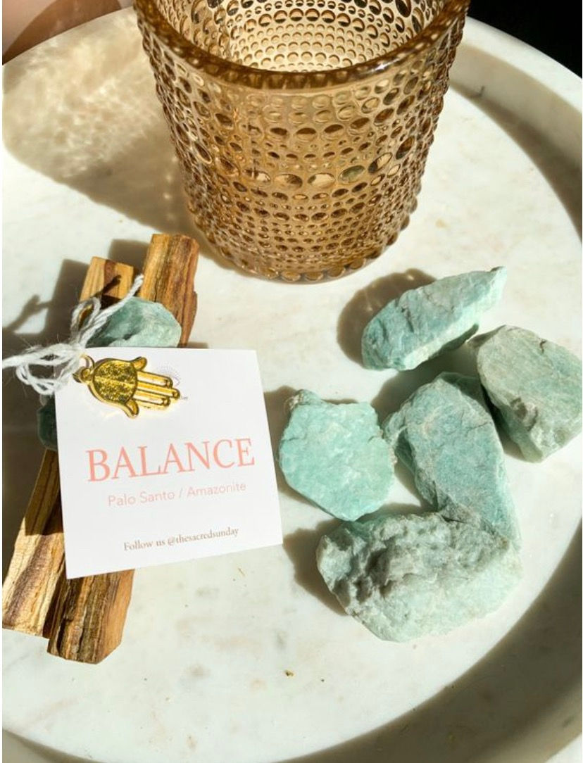 BALANCE Intention Bundle - palo santo + amazonite