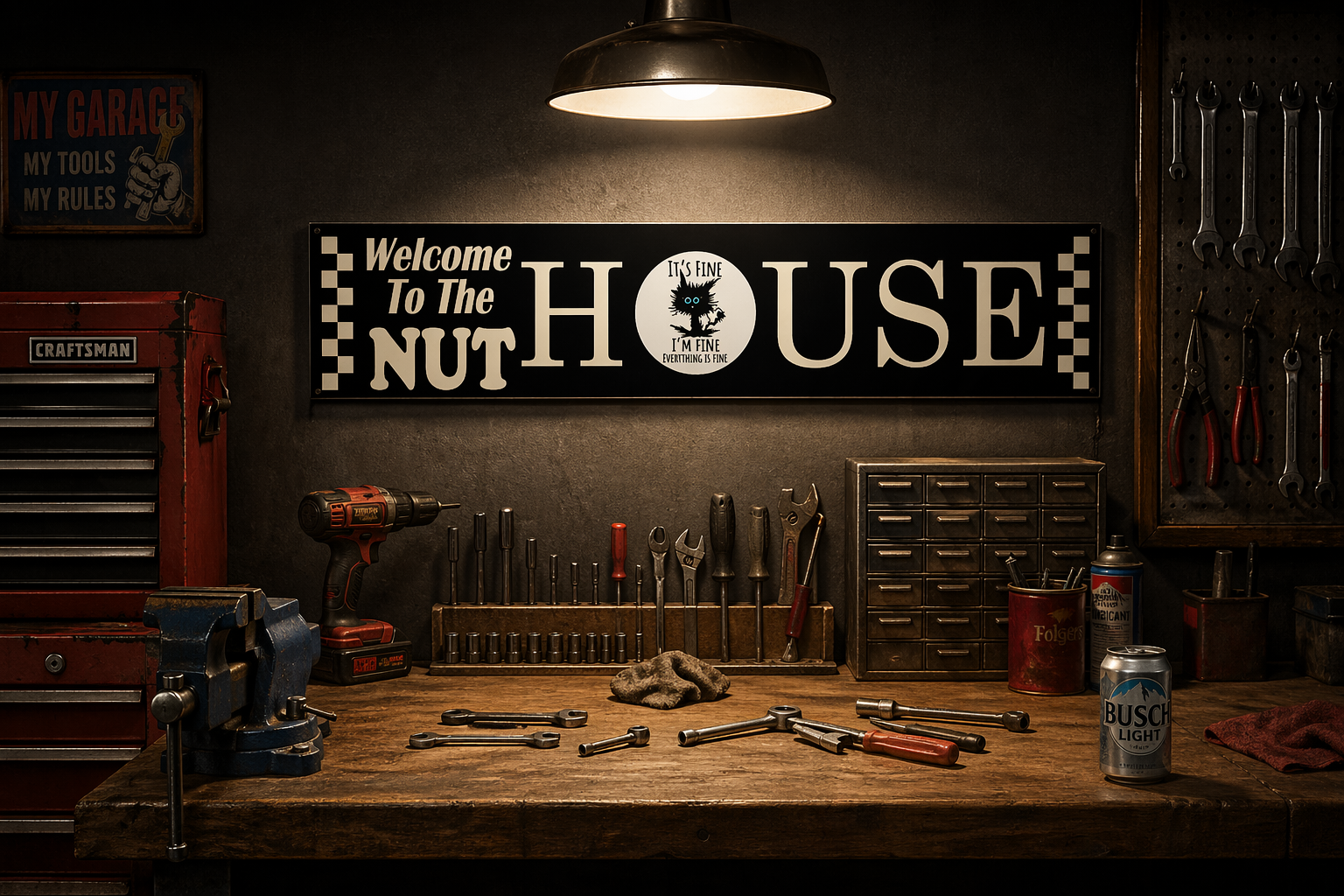 "Welcome To The Nut House Horizontal"