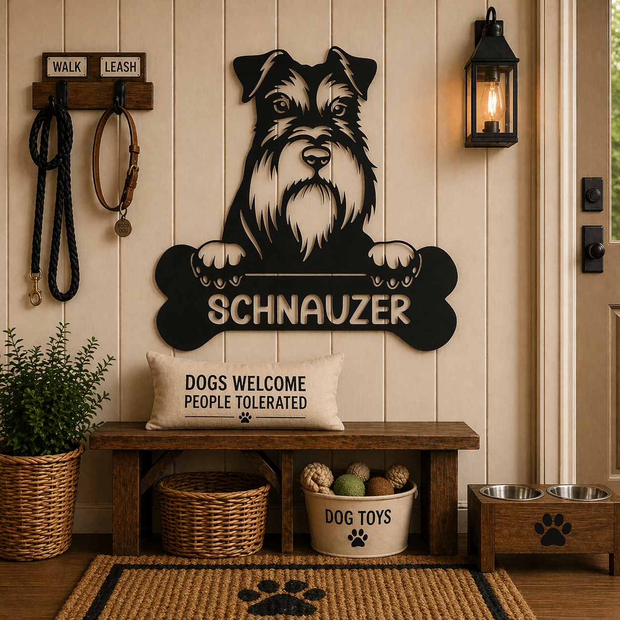 Schnauzer Personalized Name Sign | Custom Dog Breed Gift