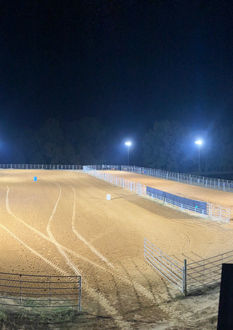Horse arena lights installed