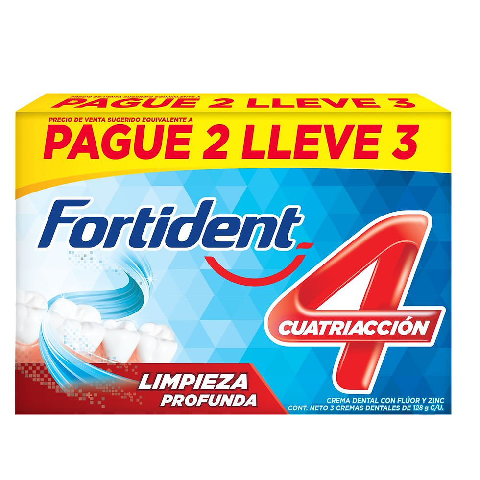 Crema Dental Fortident Limpieza Profunda X3Und (200 Ml)