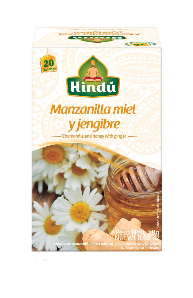 Aromática Hindu Manzanilla Miel Y Jengibre (18 Gr)
