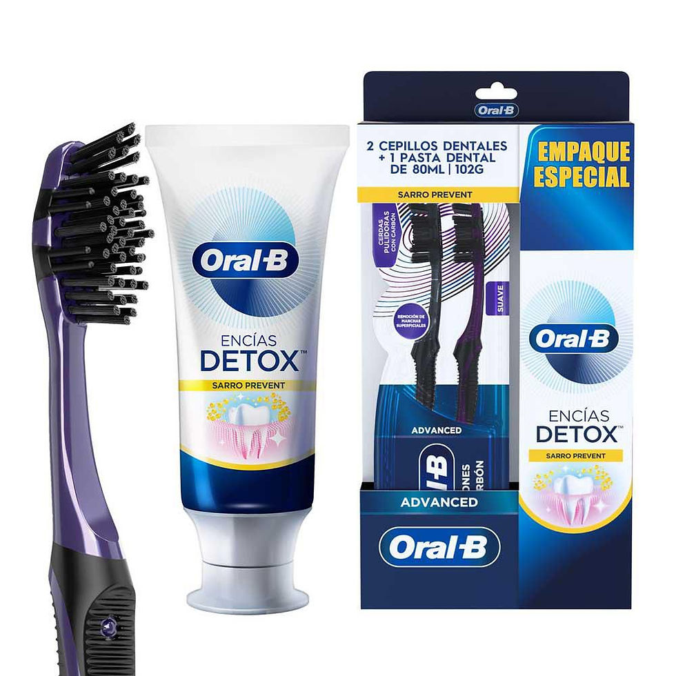 Crema Dental Oralb Encías Detox + 2Cepillos De Dientes (1 Und)