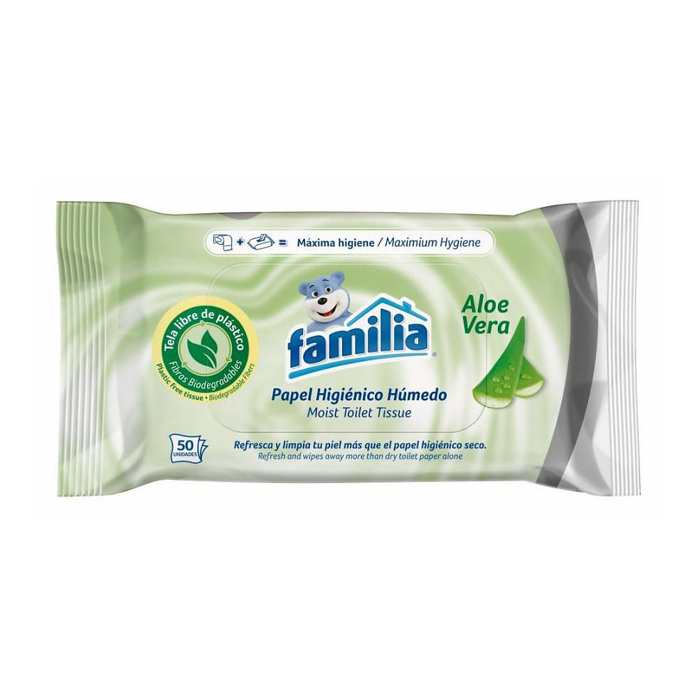 Papel Higiénico Familia Húmedo Aloe Vera X50Und (50 Und)