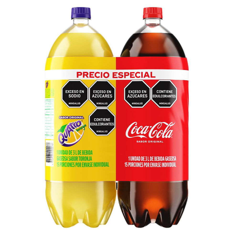 Gaseosa Coca Cola Original + Quatro X 2Und 3L (6000 Ml)