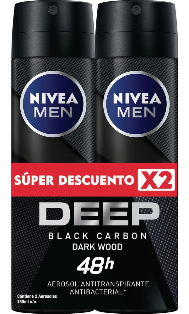 Desodorante Nivea Men Black Carbón Spray (300 Ml)