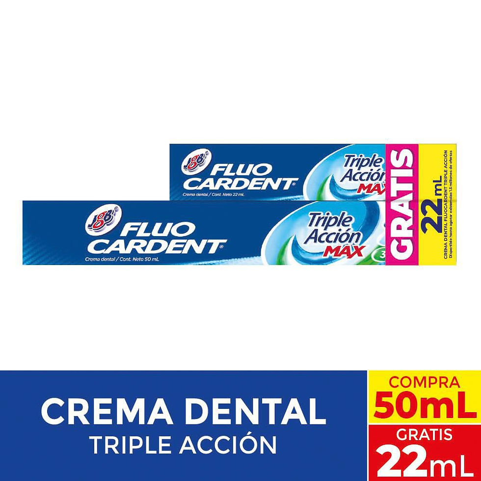 Crema Dental Fluocardent + 1 Tubo Triple Acción (50 Ml)