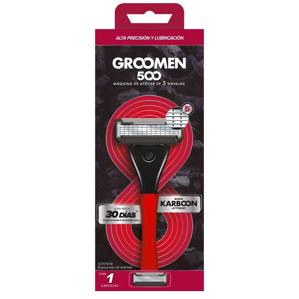 Rasuradora Groomen Mango Más Cartucho De 5 Cuchillas (1 Und)
