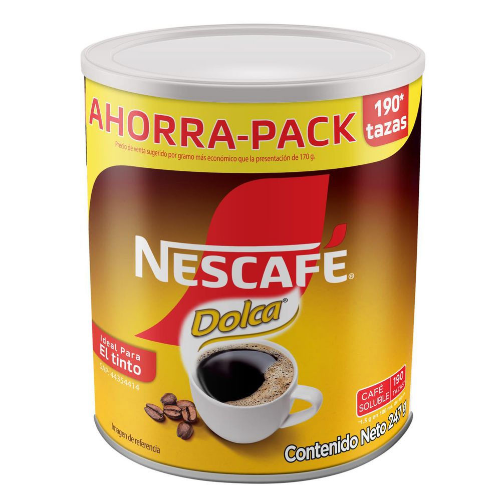 Café Nescafé Dolca Soluble Ahorra Pack (247 Gr)