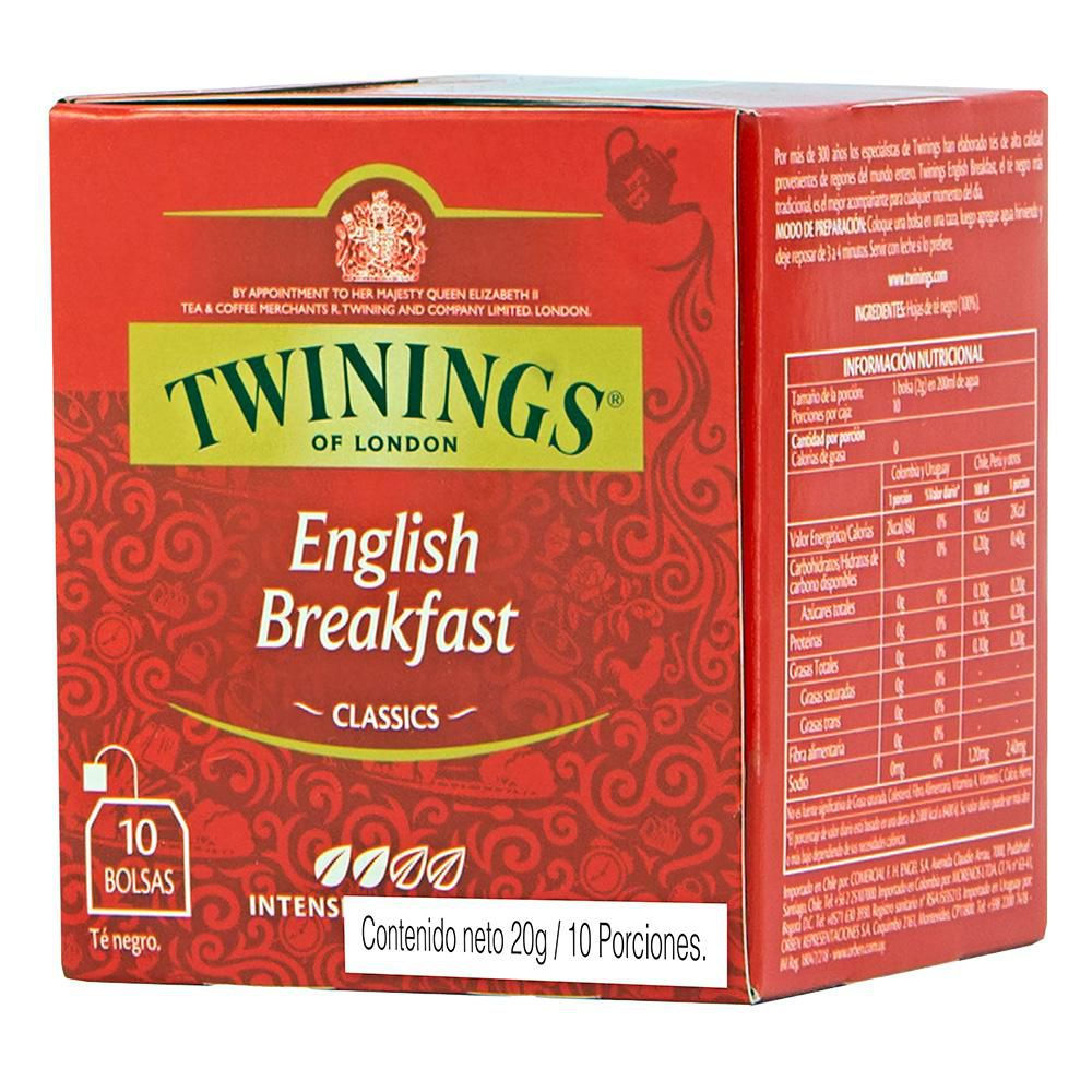 Té Twinings English Breakfast (20 Gr)