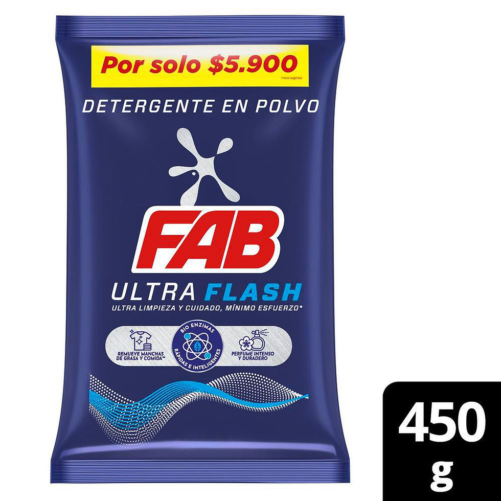 Detergente En Polvo Fab Ultra Flash (450 Gr)