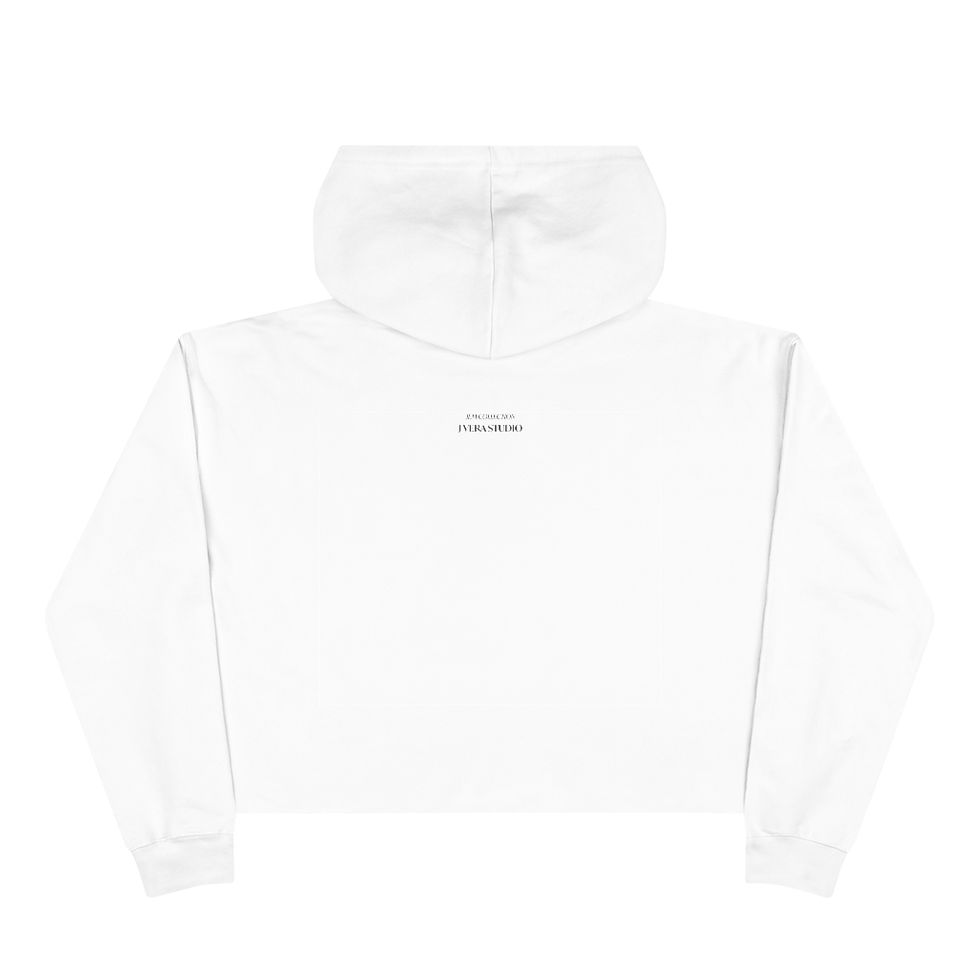 Thumbnail: Spiraling Hexagon  Sacred Geometry Mandala Crop Hoodie
