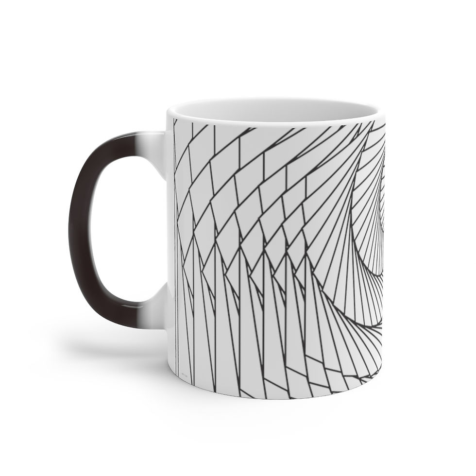 Thumbnail: Spiraling Hexagon Sacred Geometry Mandala Color Changing Mug