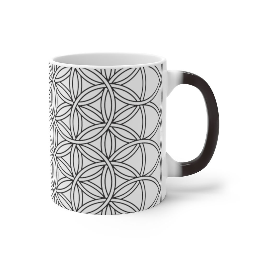 Thumbnail: Flower of Life Sacred Geometry Color Changing Mug