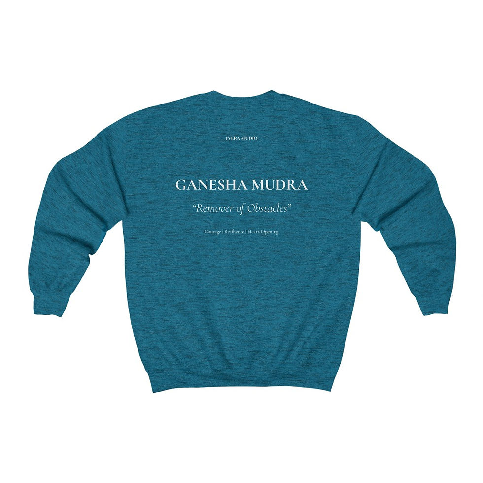 Thumbnail: Ganesha Mudra Line Art Unisex Heavy Blend™ Crewneck Sweatshirt