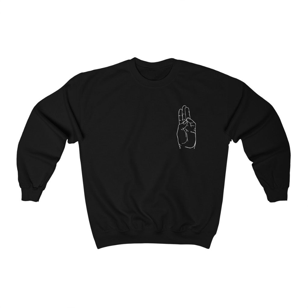 Buddhi Mudra Line Art Unisex Heavy Blend™ Crewneck Sweatshirt
