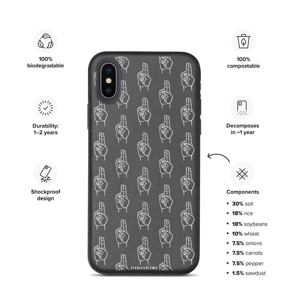 Thumbnail: Prana Mudra Line Art Pattern Biodegradable iPhone Case