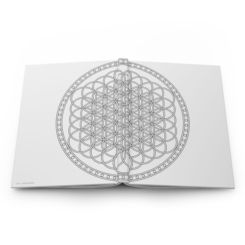 Thumbnail: Flower of Life Sacred Geometry Hardcover Journal Matte