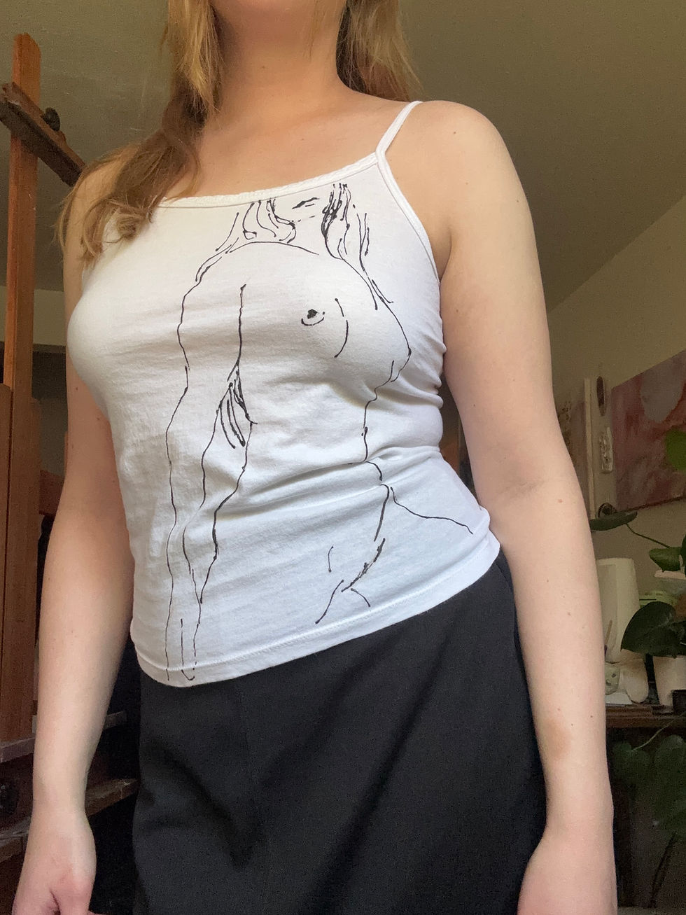Thumbnail: hand painted white cami