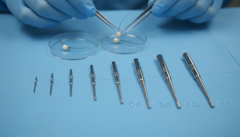 Needle Size Guide for Natural Hairlines with 0.6mm to 1.1mm Implanters