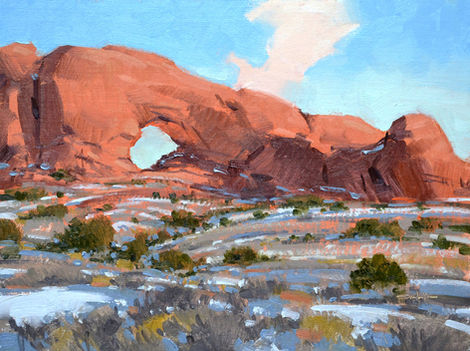 oil painting of arches by spike Ress