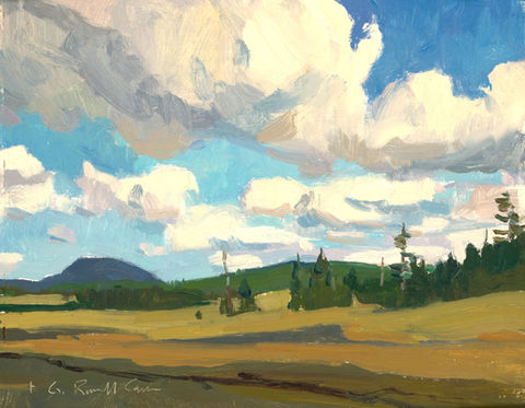 original painting of duck creek utah and Harris flat by Russell case