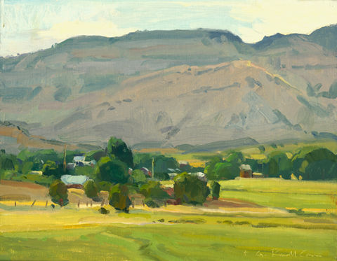 landscape painting of Orderville utah by Russell case