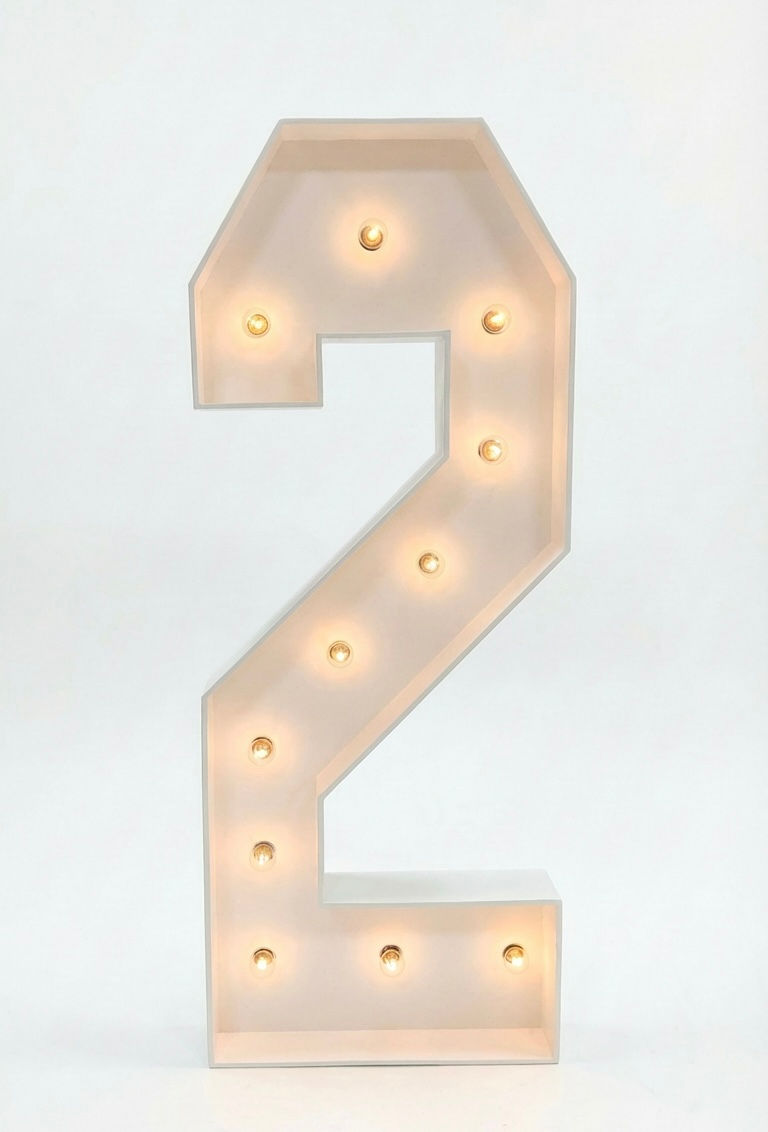 White Number Marquee 