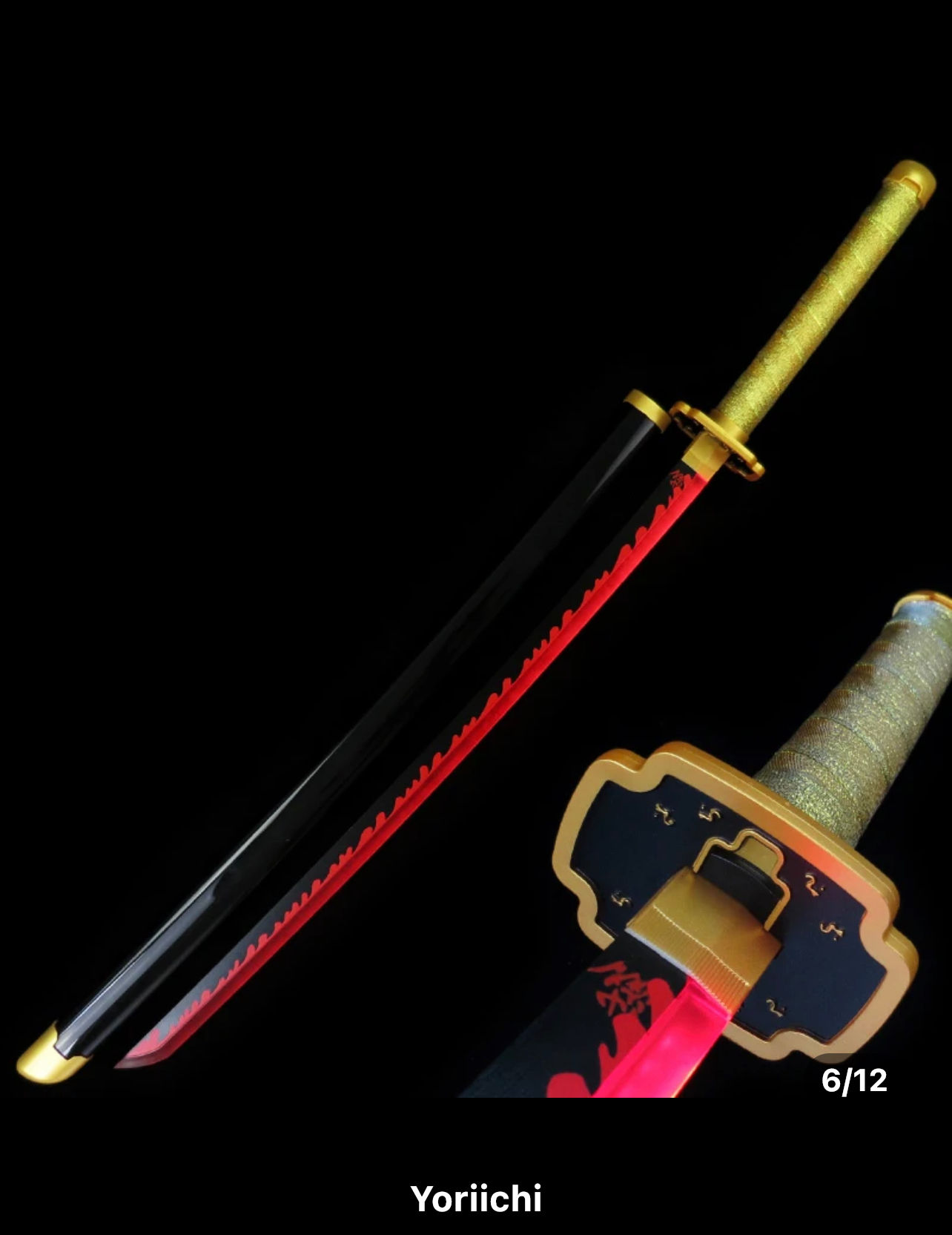 Demon Slayer - Yoriichi Sword - Wood/Plastic/LED - 104c