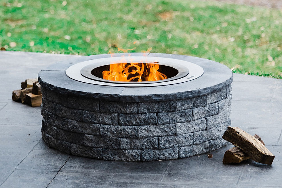 Outdoor Breeo smokeless firepit installed in Mechanicsburg PA