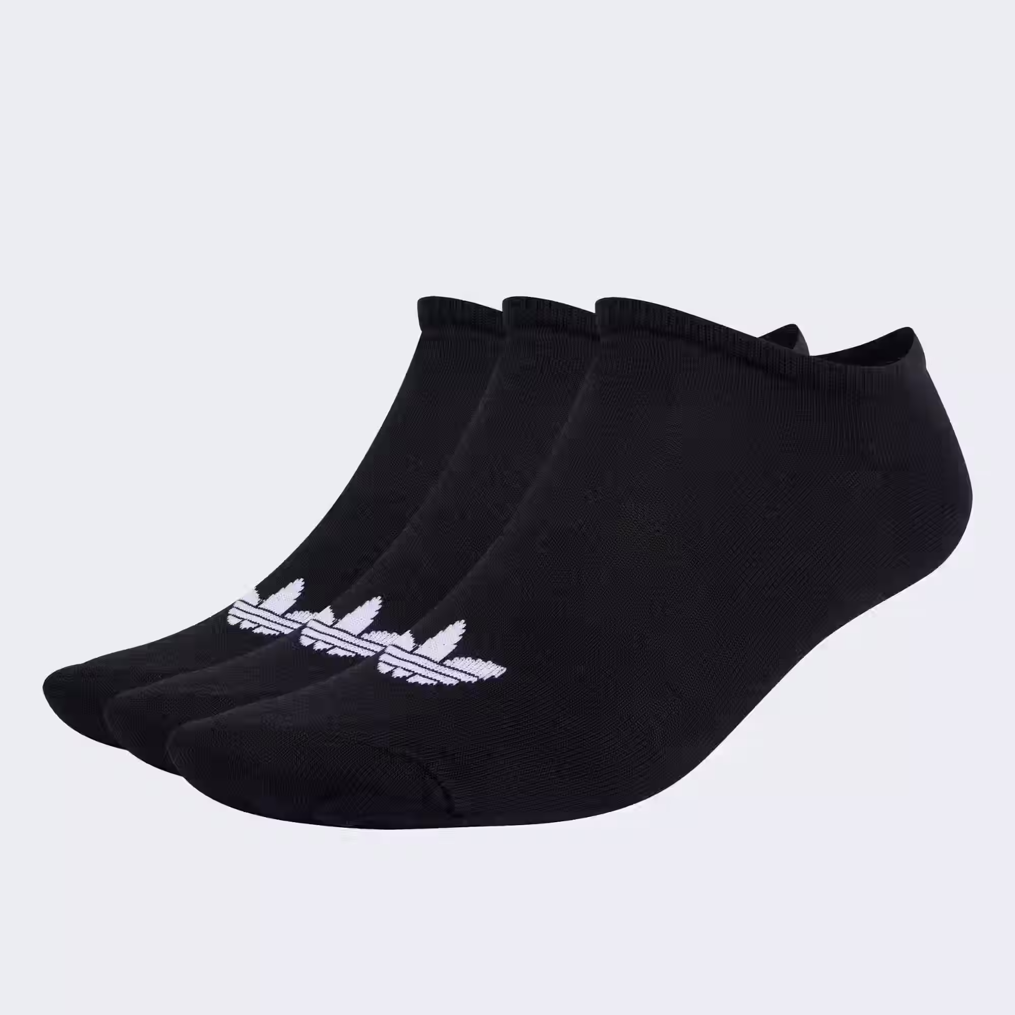adidas Originals Trefoil Liner Socks 3 Pair Pack - Black - Large