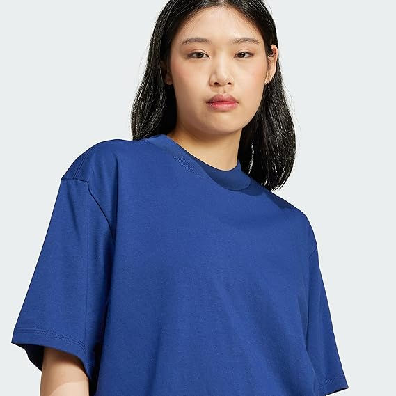 Thumbnail: adidas Essentials Womens Boyfriend T-Shirt - Blue - Small