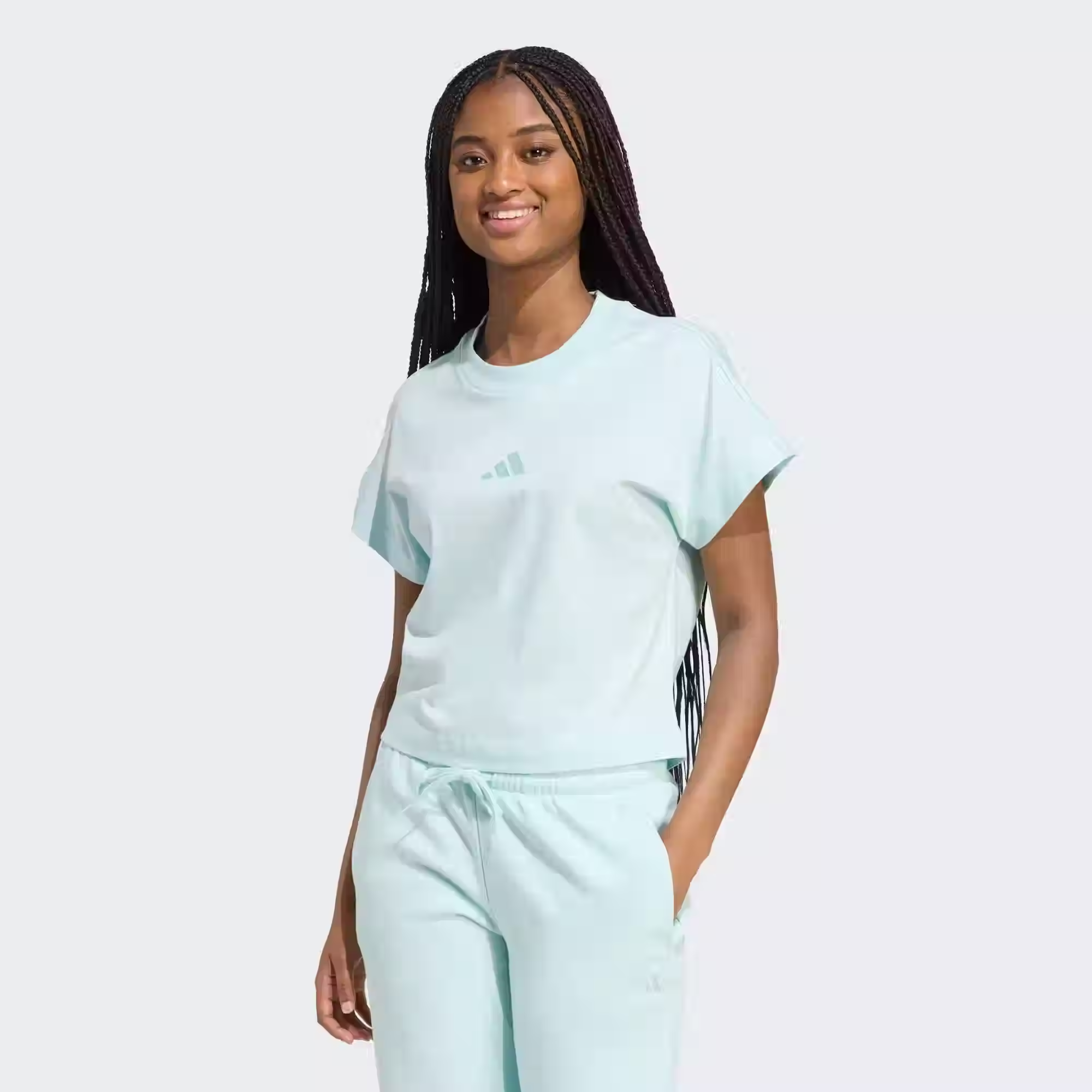 adidas Womens ALL SZN T-shirt - Halo Mint - Medium