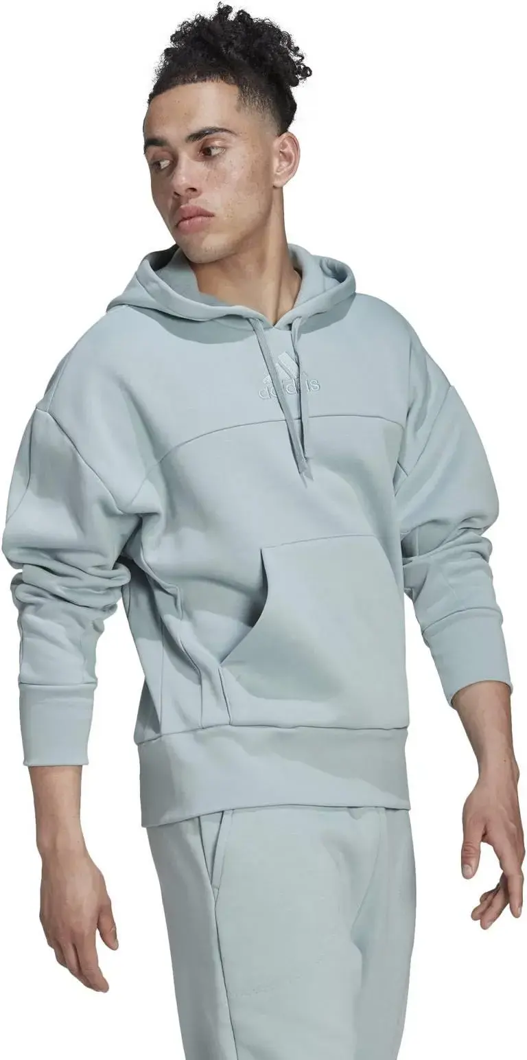 Adidas Studio Lounge Hoodie Grey/Blue - Front