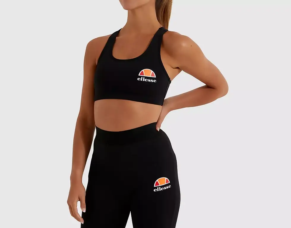 Ellesse Womens Sostino Bra Top - Black - Size 6
