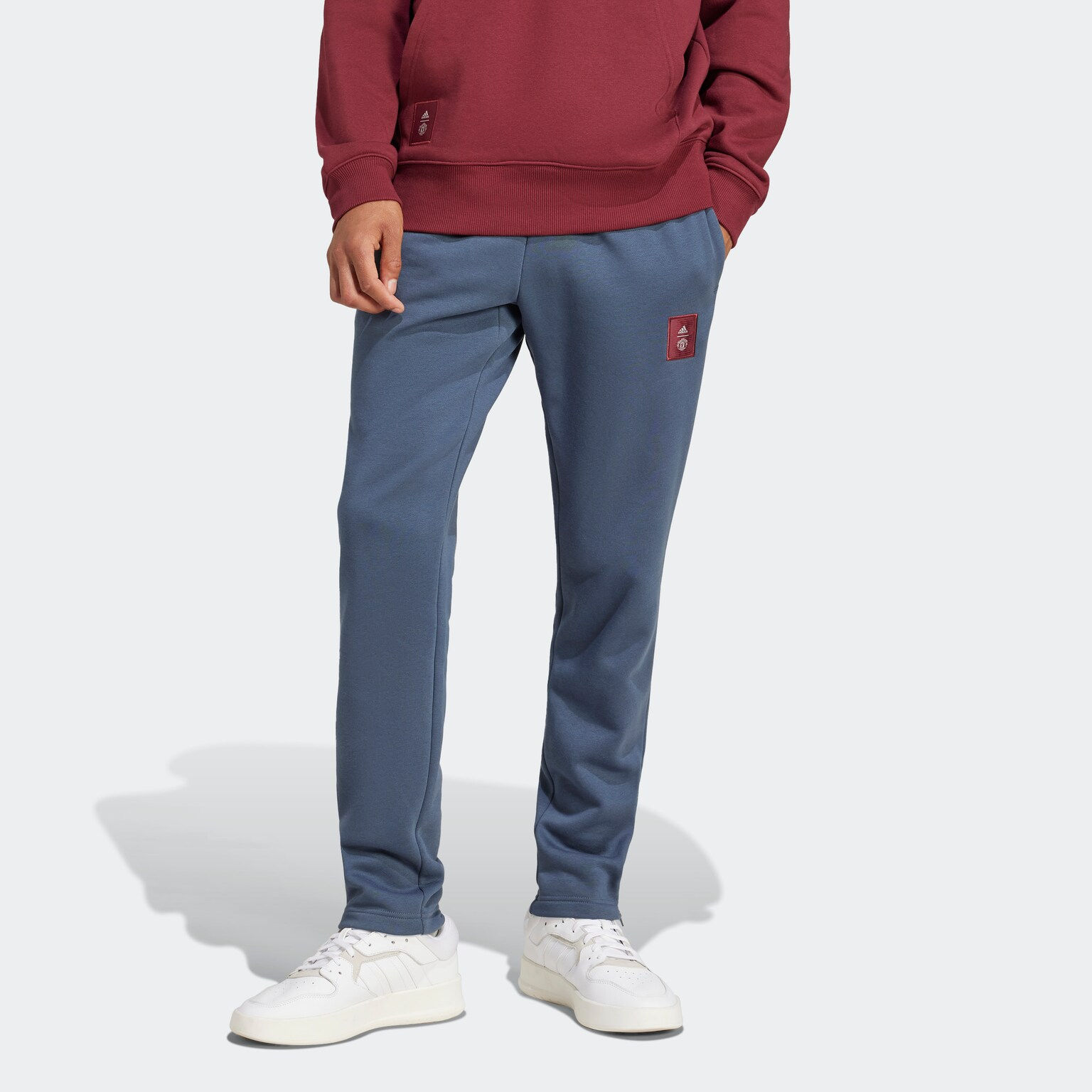 Manchester United x adidas Mens SZN Tracksuit Bottoms Joggers - Utility Blue