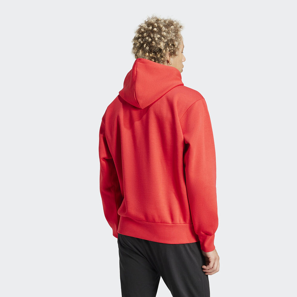 Thumbnail: adidas Essentials Big Logo Fleece Hoodie - Ruby - 2XL