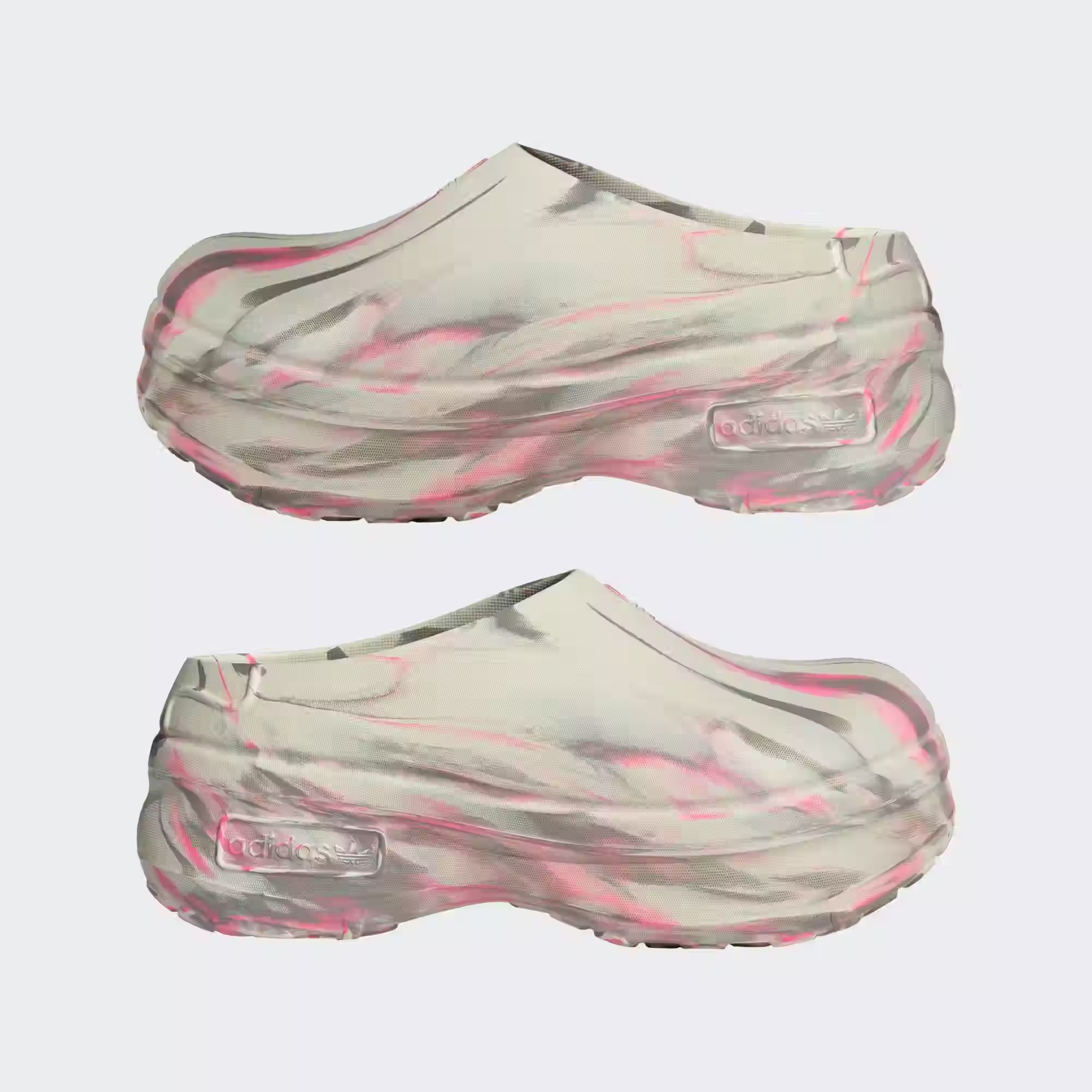 adidas AdiFOM Stan Smith Mules Slides Sandals | Silver Pebble Pink | Sizes 6-9