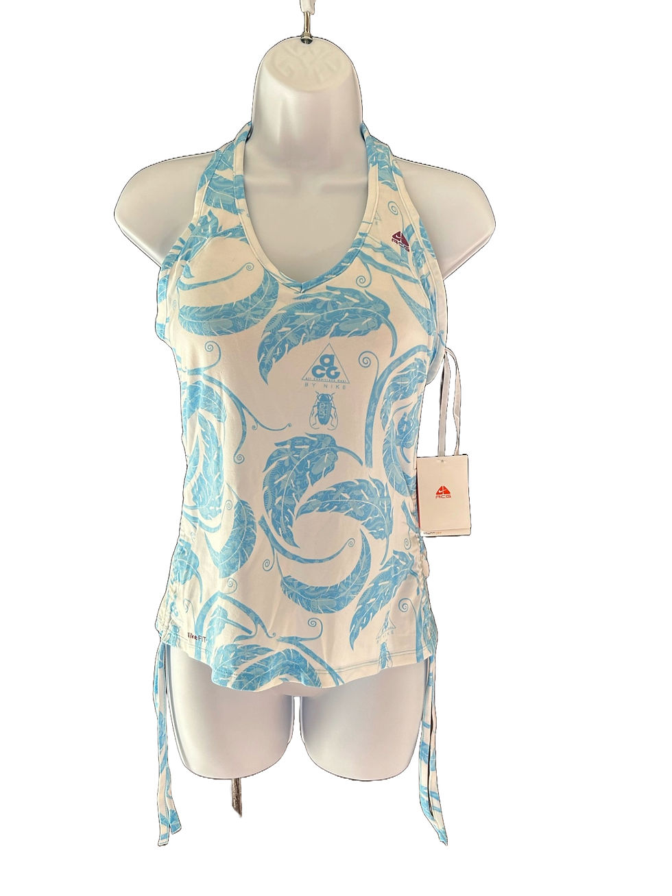 Nike Womens 'ACG' Vest Top Floral - Blue/White - Size Medium