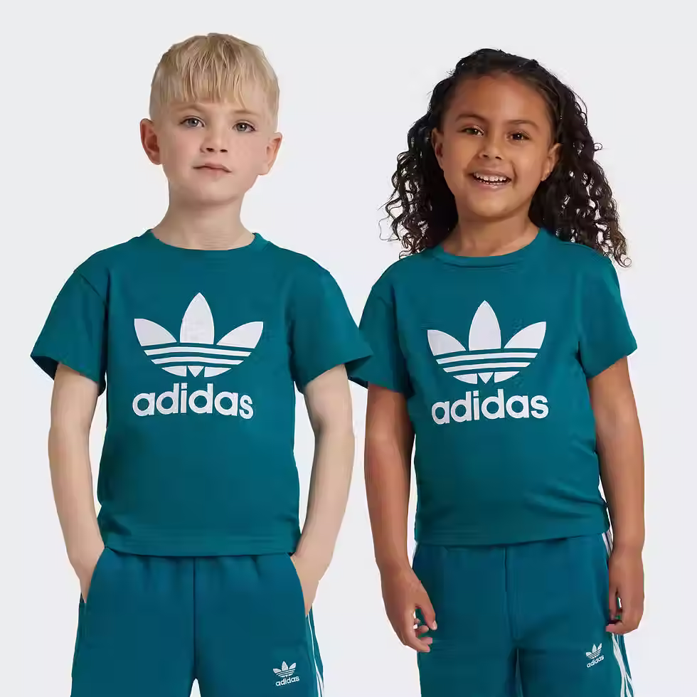 Thumbnail: adidas Kids Adicolor Trefoil T-Shirt - Teal - 4-5yrs