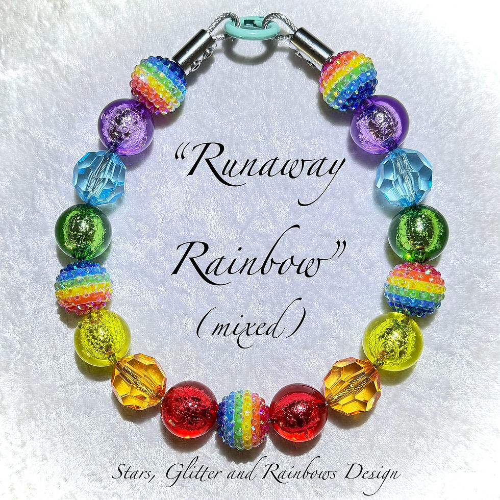 "Runaway Rainbow" Beaded Dog Collar