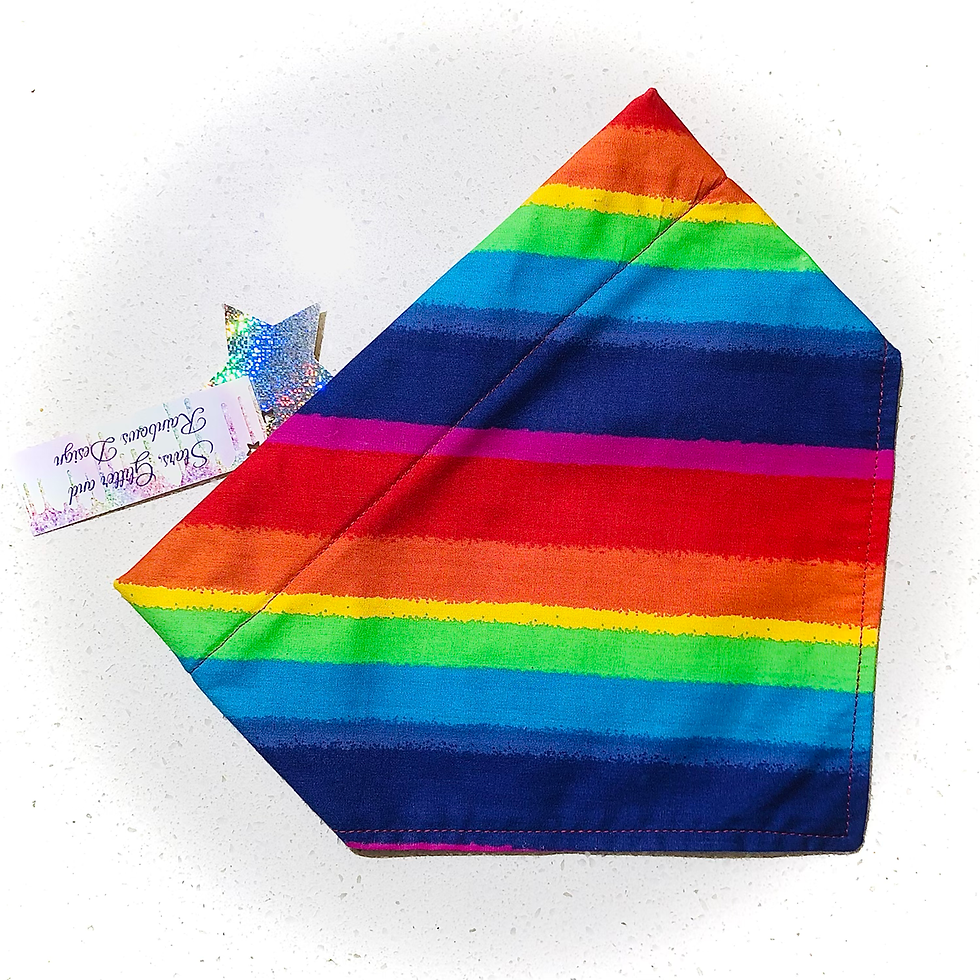 Rainbow Stripes Dog Bandana