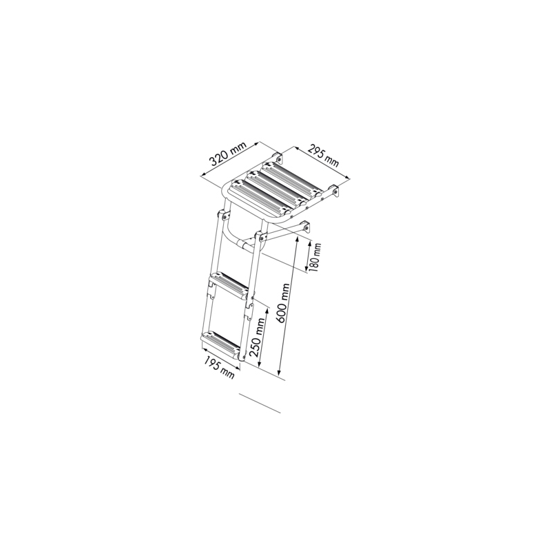 Miniatura: Plancetta di poppa in PVC con scaletta