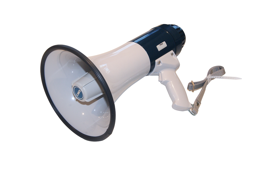 Megafono elettronico con sirena e fischio