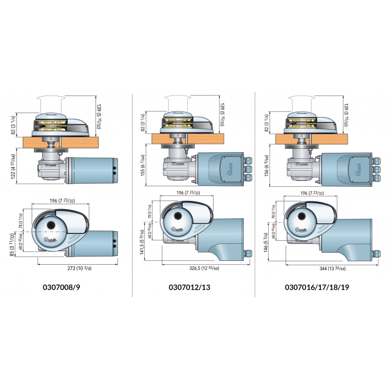 Miniatura: Verricello Quick DP2 S/Campana 1000W 12V B.8
